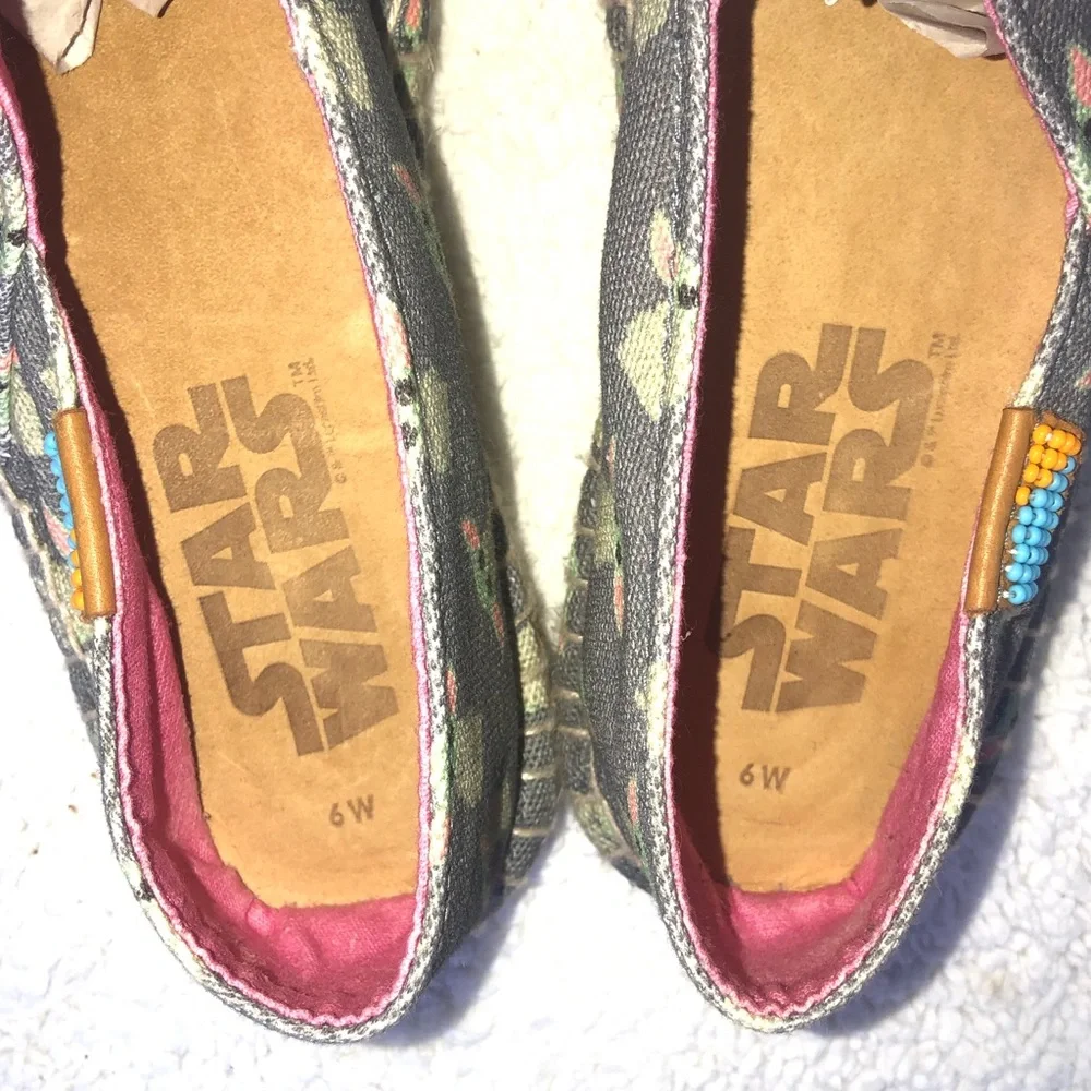 Ubuntu shoes baby yoda grogu Star Wars women’s 6 canvas espadrille The Child
